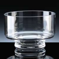 Balmoral Glass Mouth Blown Heeled Bowl 7 inch, Single, Satin Boxed