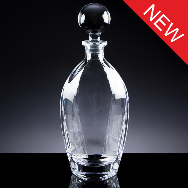 Modern Tall Orbit 800ml Spirit Decanter, Blue Boxed