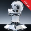 Optical Crystal Sports Trophies 8.5 inch Football Hand, Single, Velvet Casket