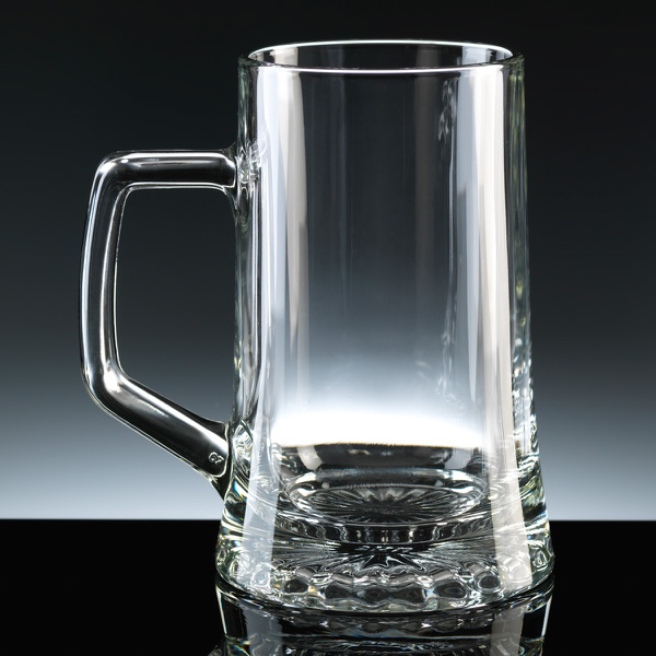 Stern Heavy Glass 18oz Beer Tankard, Single, Satin Boxed