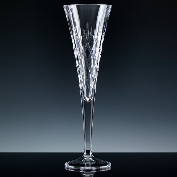 Inverness Crystal Traditional Panelled 24% Lead Crystal 6oz Conical Champagne Flute