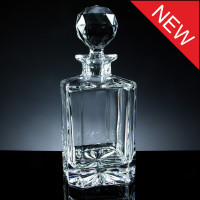 Windsor 24% Lead Crystal 0.8L Square Spirit Decanter